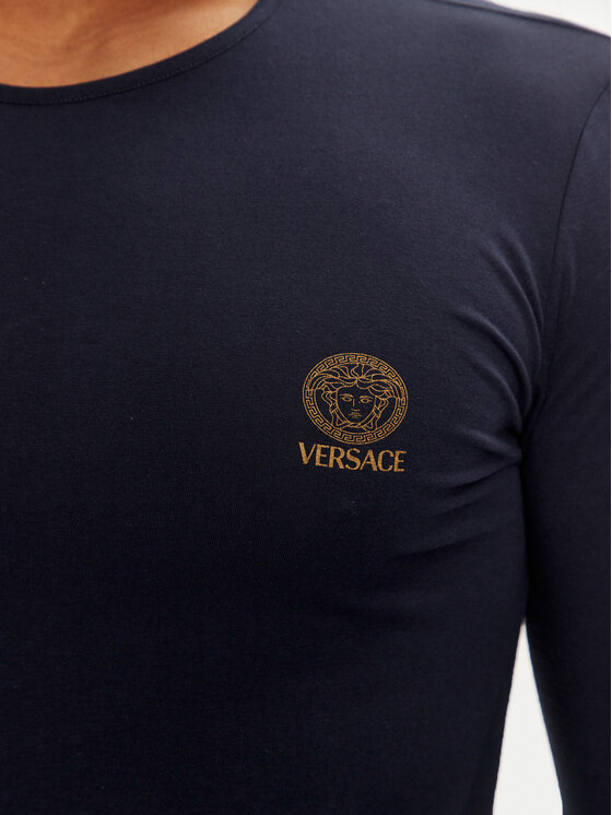 Versace Versace Longsleeve AUU01007 1A1001 Granatowy Regular Fit
