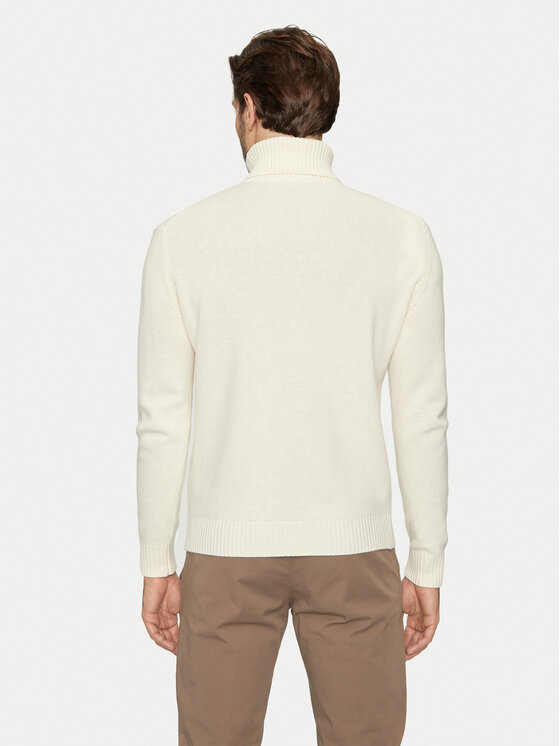 Sisley Sisley Rollkragenpullover 1244S200I Écru Regular Fit
