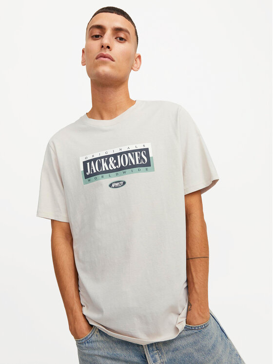 Jack&Jones Jack&Jones Тишърт Cobin 12250411 Сив Standard Fit