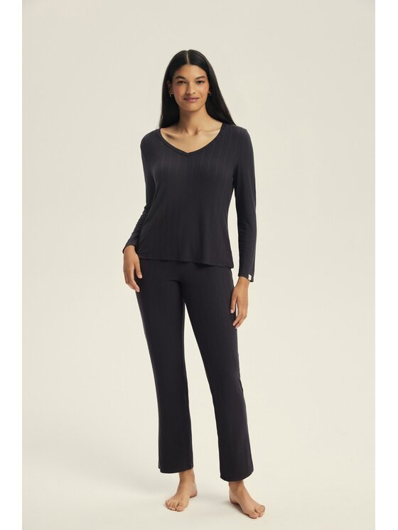 Esotiq Esotiq Piżama 44388 Szary Regular Fit