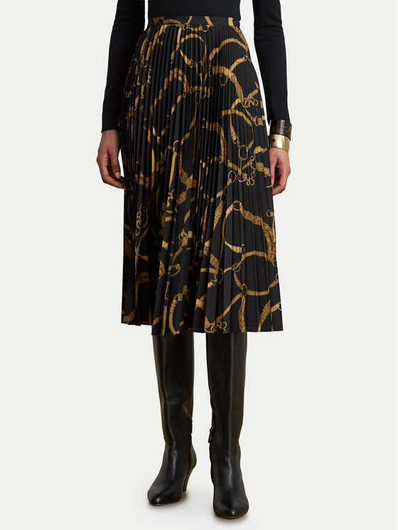 LAUREN RALPH LAUREN LAUREN RALPH LAUREN Plisseeseelik 200P14015001 Must A-Line Fit