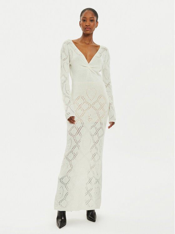 TWINSET TWINSET Rochie tricotată 242TP3451 Alb Slim Fit