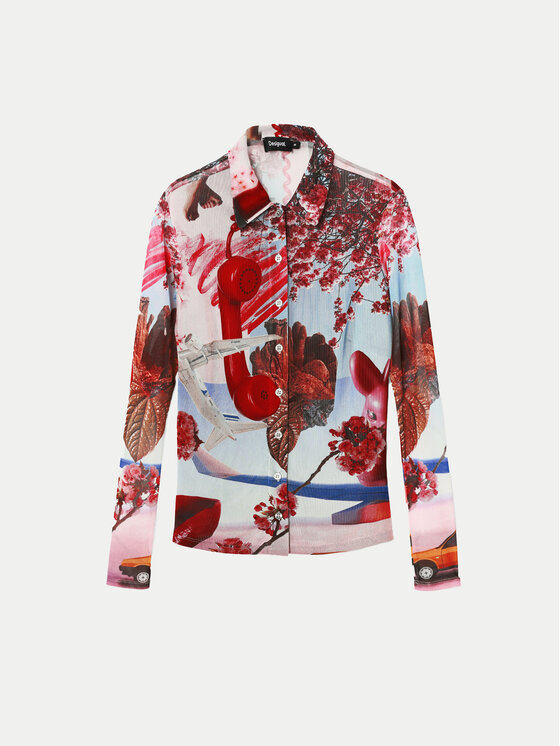 Desigual Desigual Блуза Surreal Blossom 24WWTK84 Цветен Slim Fit