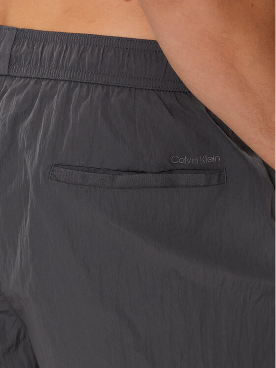 Calvin Klein Swimwear Calvin Klein Swimwear Plavecké šortky KM0KM01048 Sivá Regular Fit