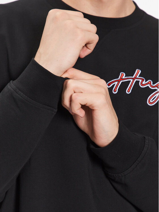 HUGO Hugo Mikina Varsity 50490313 Černá Relaxed Fit
