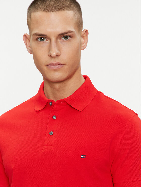 Tommy Hilfiger Tommy Hilfiger Polo majica 1985 MW0MW17771 Rdeča Slim Fit