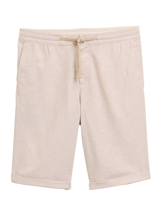 Tom Tailor Tom Tailor Šortky z materiálu 1044715 Béžová Regular Fit