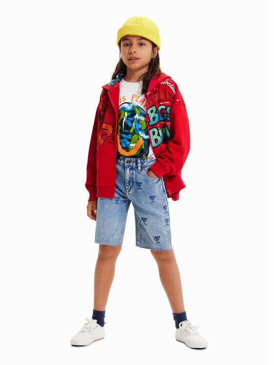 Desigual Desigual Majica dugih rukava 23SBSK05 Crvena Regular Fit