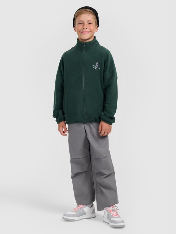 4F 4F Felpa di pile 4FJRAW25TFLEM438-40S Verde Regular Fit