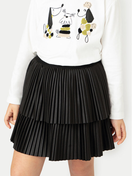 Mayoral Mayoral Gonna plissettata 4904 Nero Regular Fit