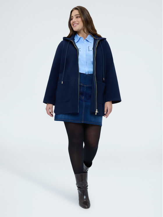 Fiorella Rubino Fiorella Rubino Cappotto invernale 8025T000373N034 Blu A-Line Fit