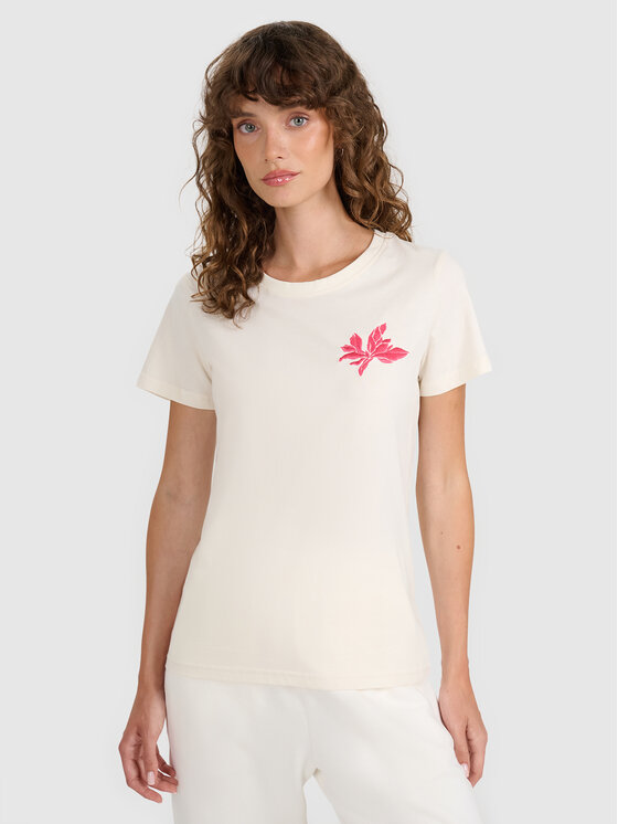 4F 4F T-Shirt SS MIDSHOP TEXTILE Biały Regular Fit