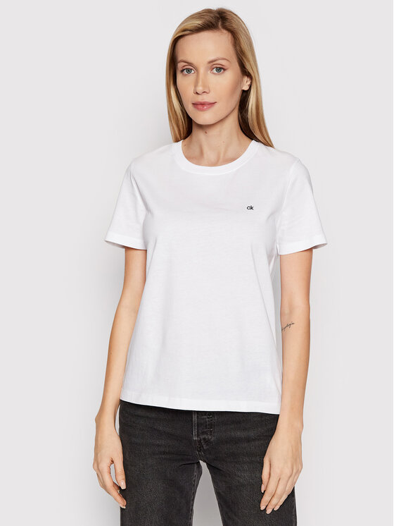 Calvin Klein T-krekls K20K202132 Balts Regular Fit