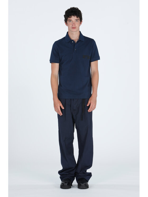 N°21 N°21 T-Shirt U-N21-3554 Niebieski Regular Fit