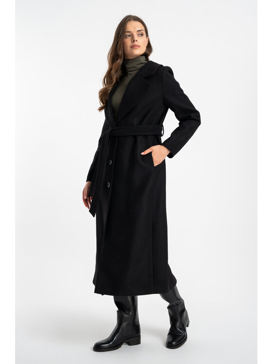 CLICK CLICK Płaszcz zimowy 70-0026 Czarny Regular Fit