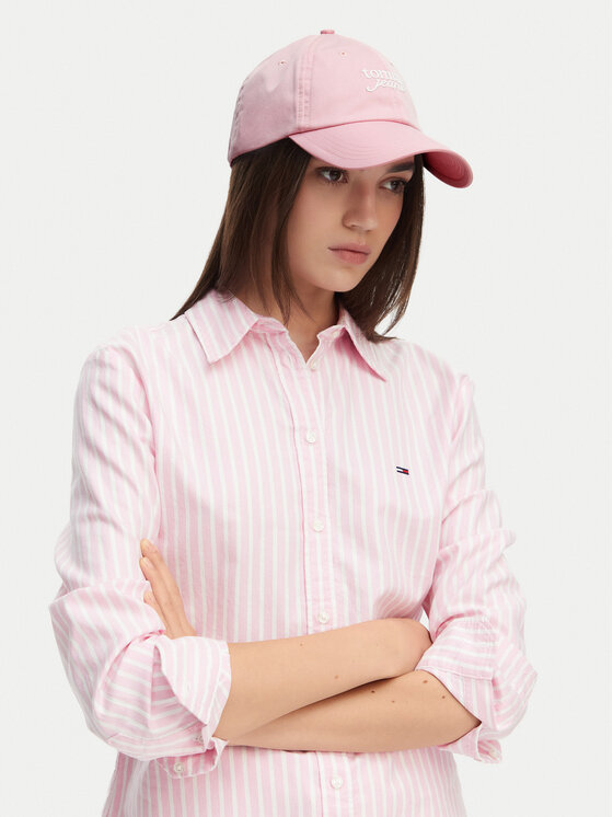 Tommy Jeans Tommy Jeans Kepurė su snapeliu Scri AW0AW18358 Rožinė