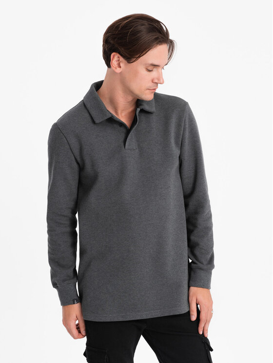 Ombre Ombre Mikina OM-SSNZ-0149 Šedá Regular Fit