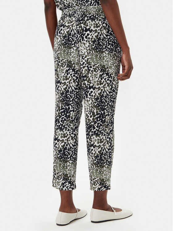 Olsen Olsen Kalhoty z materiálu 14002411 Zelená Regular Fit