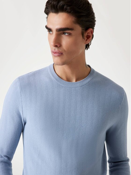 Guess Guess Sweter 176191 Niebieski Classic Fit