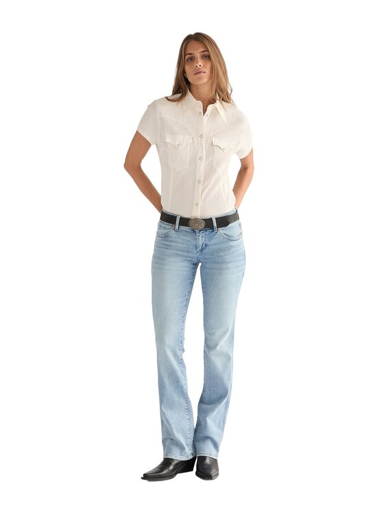 Wrangler Wrangler Jeansy 112378717 Niebieski Bootcut Fit