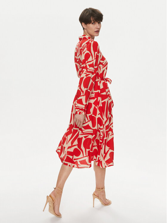 ONLY ONLY Φόρεμα πουκάμισο Halia 15315986 Κόκκινο Regular Fit