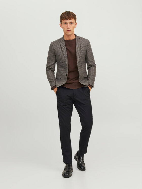 Jack&Jones Jack&Jones Chinos kelnes Marco 12237523 Juoda Slim Fit