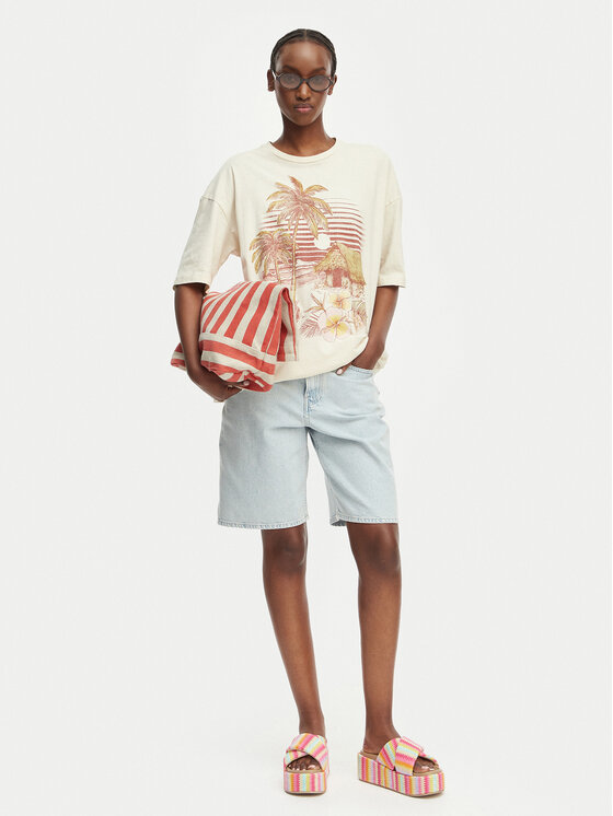 Billabong Billabong T-Shirt Will Find Me Here EBJZT00582 Beżowy jasny Loose Fit