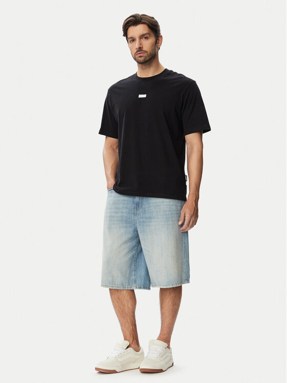 Jack & Jones Jack & Jones Marškinėliai Club Badge 12295036 Juoda Regular Fit
