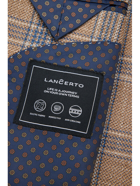 Lancerto Lancerto Marynarka Vinton MA131124000018 Beżowy Slim Fit