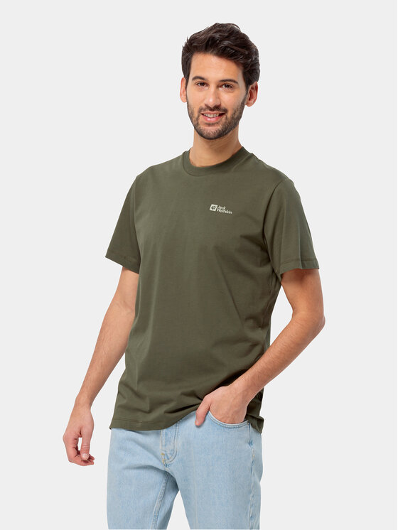 Jack Wolfskin Tricou Essential T 1808382 Kaki Regular Fit