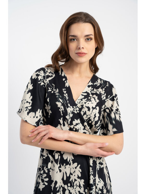 CLICK CLICK Φόρεμα καθημερινό 60-6105 Μαύρο Relaxed Fit