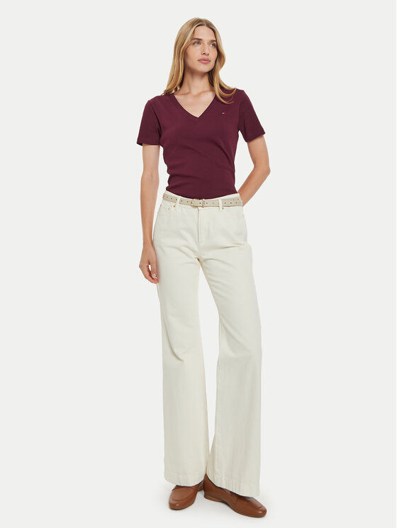 Tommy Hilfiger Tommy Hilfiger Футболка New CodyWW0WW40584 Бордовий Slim Fit