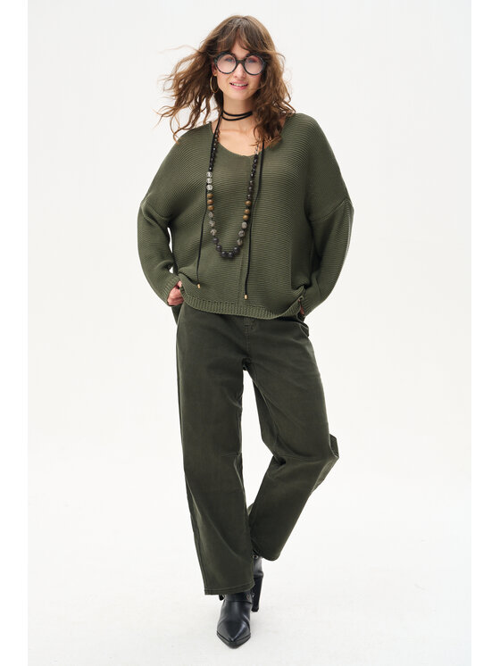 blue shadow blue shadow Sweter Danthe Zielony Regular Fit