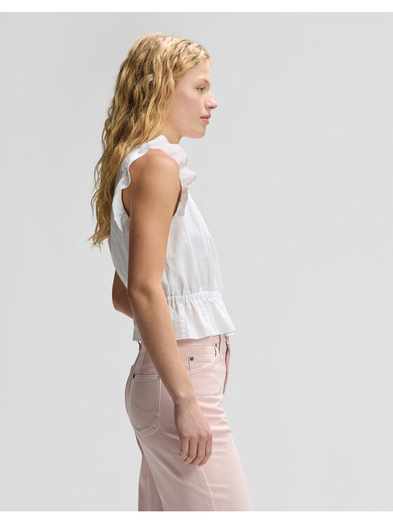 Lee Lee Koszula RUFFLE SVE SHIRT Niebieski Regular Fit