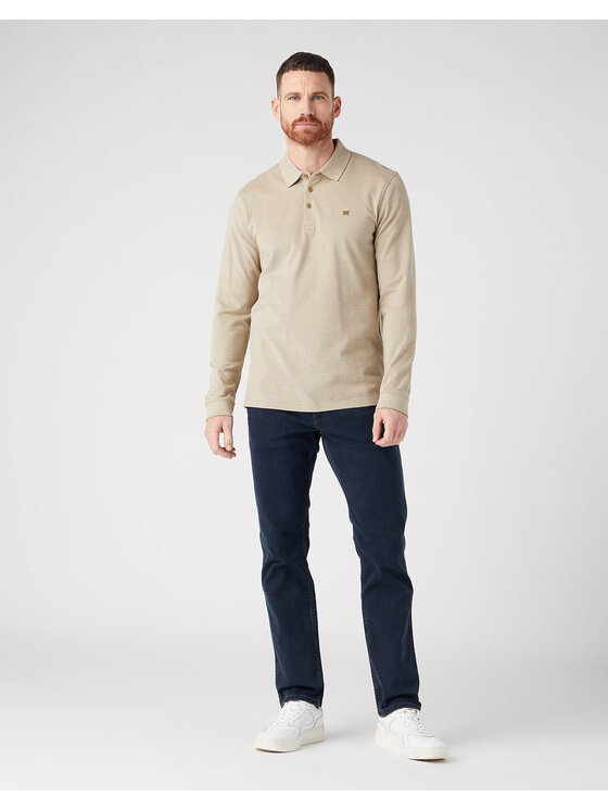 Wrangler Wrangler T-Shirt REFINED POLO Zielony Regular Fit