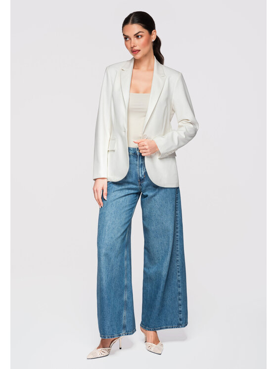 Ombre Ombre Sako OW-BLZB-0114 Bílá Slim Fit