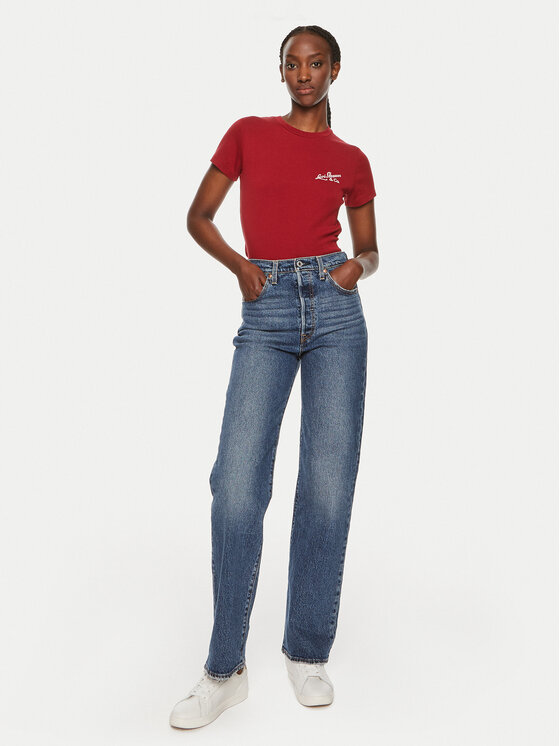 Levi's® Levi's® T-krekls Essential Sporty A8798-0025 Sarkans Slim Fit