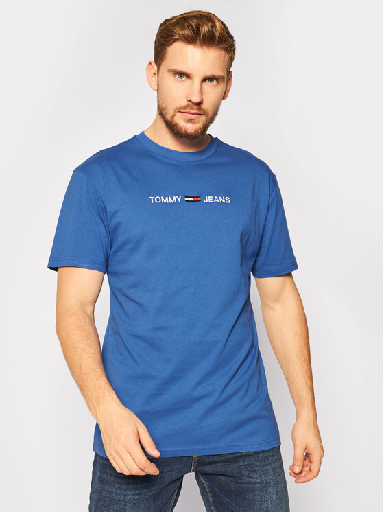 Tommy Jeans T-shirt Tjm Logo Tee DM0DM09382 Blu Regular Fit • Modivo.it