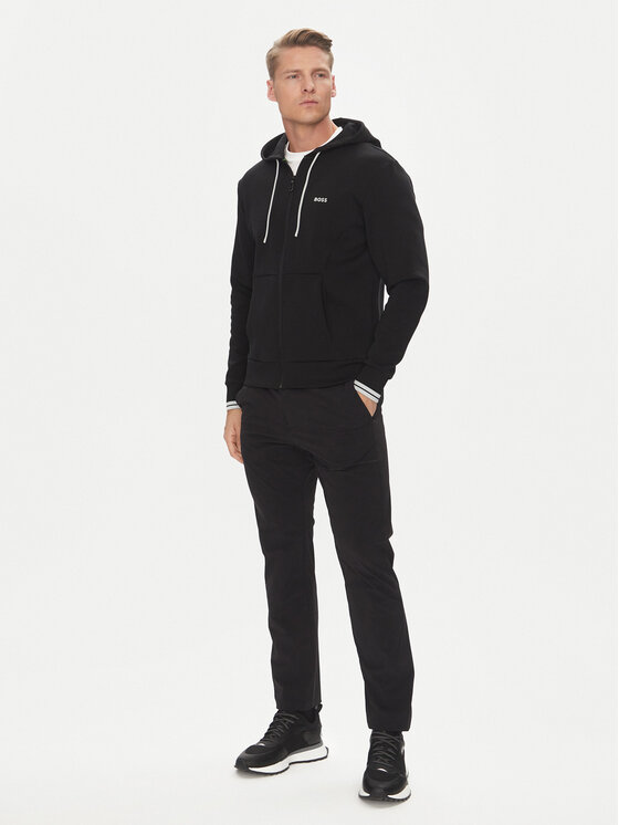 BOSS BOSS Pulóver Fz Zone 50542974 Fekete Regular Fit