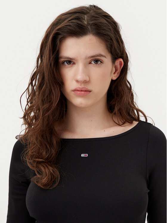Tommy Jeans Tommy Jeans Bluza DW0DW21350 Črna Slim Fit