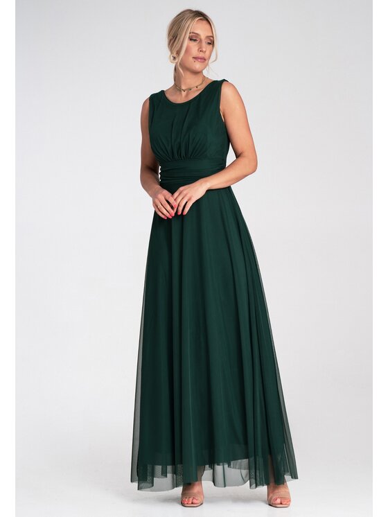 FIGL FIGL Koktejlové šaty M1205 Zelená Flared Fit