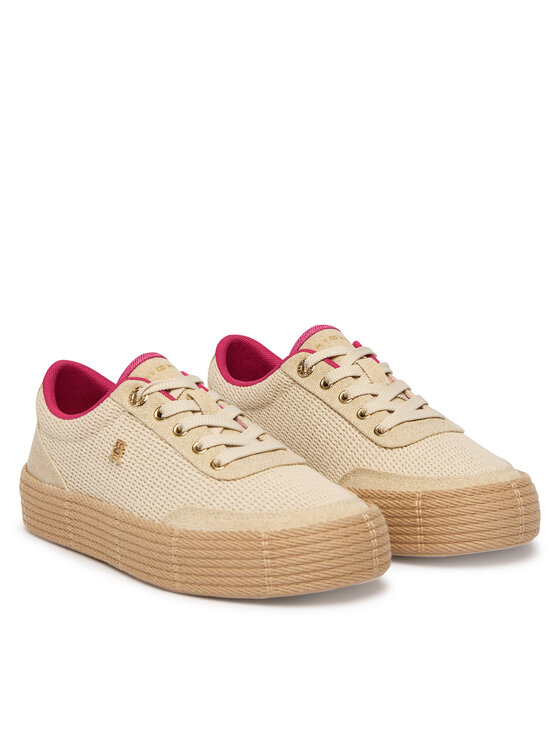 Tommy Hilfiger Tommy Hilfiger Espadrilles Th Foxing Platform Rope FW0FW09173 Beige