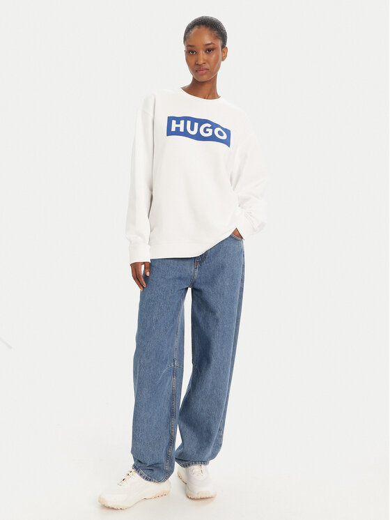 HUGO HUGO Pulóver Classic 50522425 Fehér Relaxed Fit