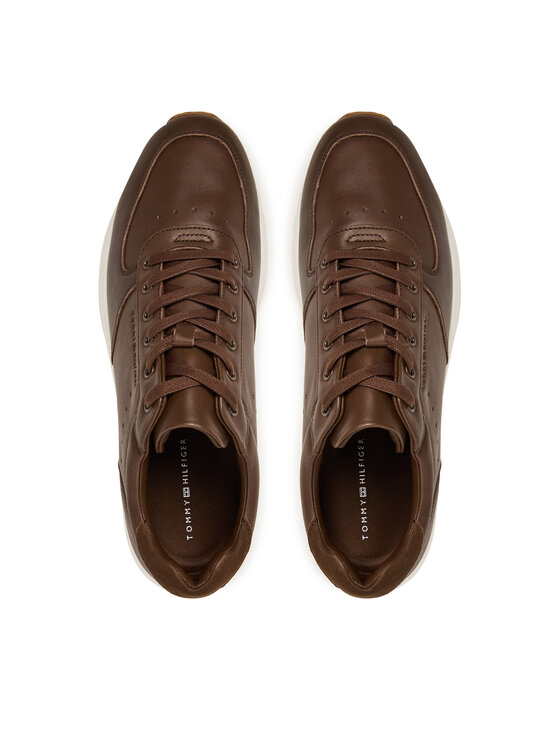 Tommy Hilfiger Tommy Hilfiger Tenisice Premium Leather Hybrid FM0FM05700 Smeđa