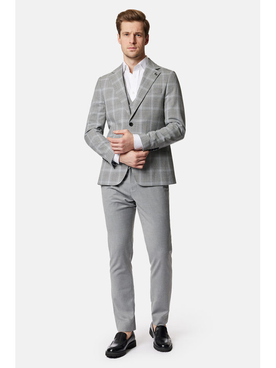 Lancerto Lancerto Marynarka Lucena MA131124000014 Szary Slim Fit