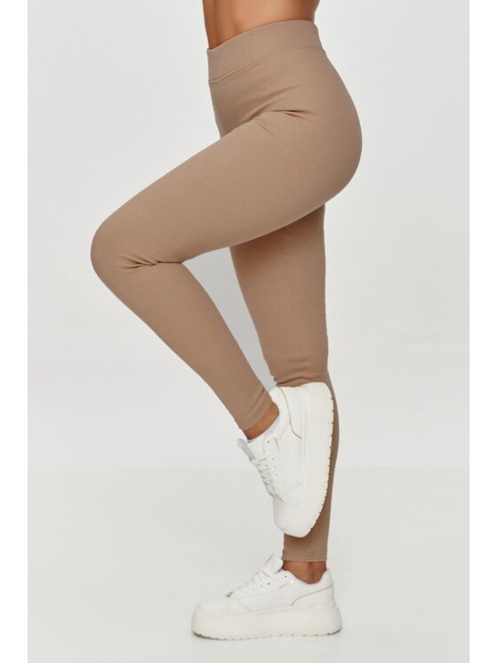 Legginsy Makadamia, Rozmiar 40, Beżowe, M857