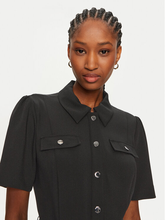 MICHAEL Michael Kors MICHAEL Michael Kors Φόρεμα πουκάμισο MF482IZ3GZ Μαύρο Regular Fit