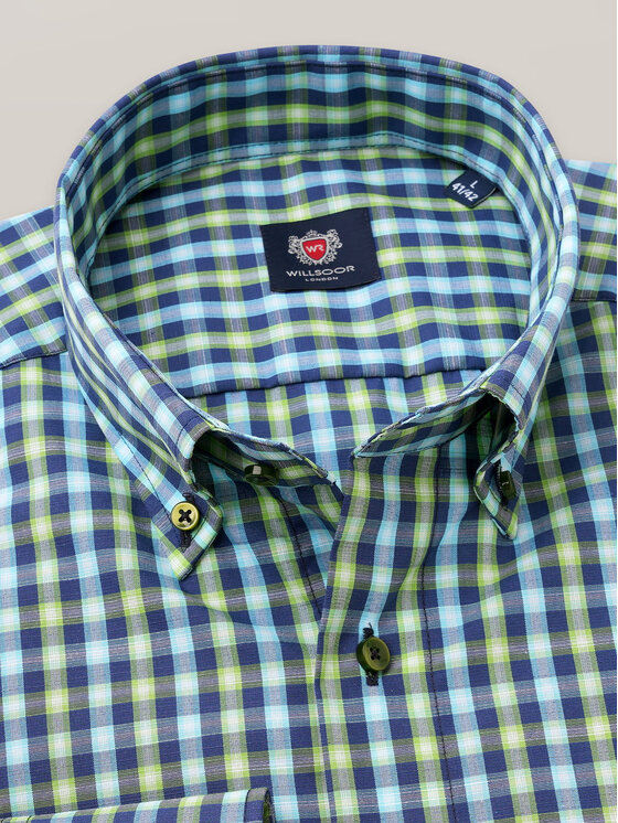 Willsoor Willsoor Koszula 43036sl Niebieski Slim Fit