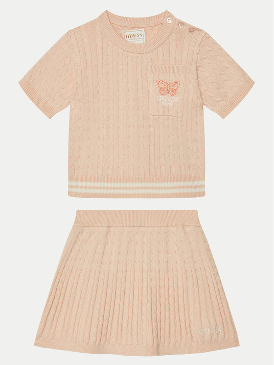 Guess Guess Set majica dugih rukava i hlače K5RG04 Z37L1 Ružičasta Regular Fit