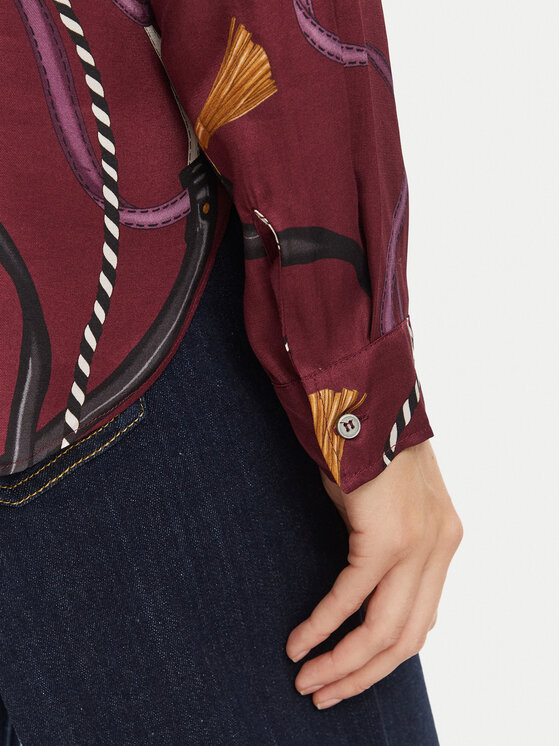 Marella Marella Bluse Effetto 2625116112 Dunkelrot Regular Fit
